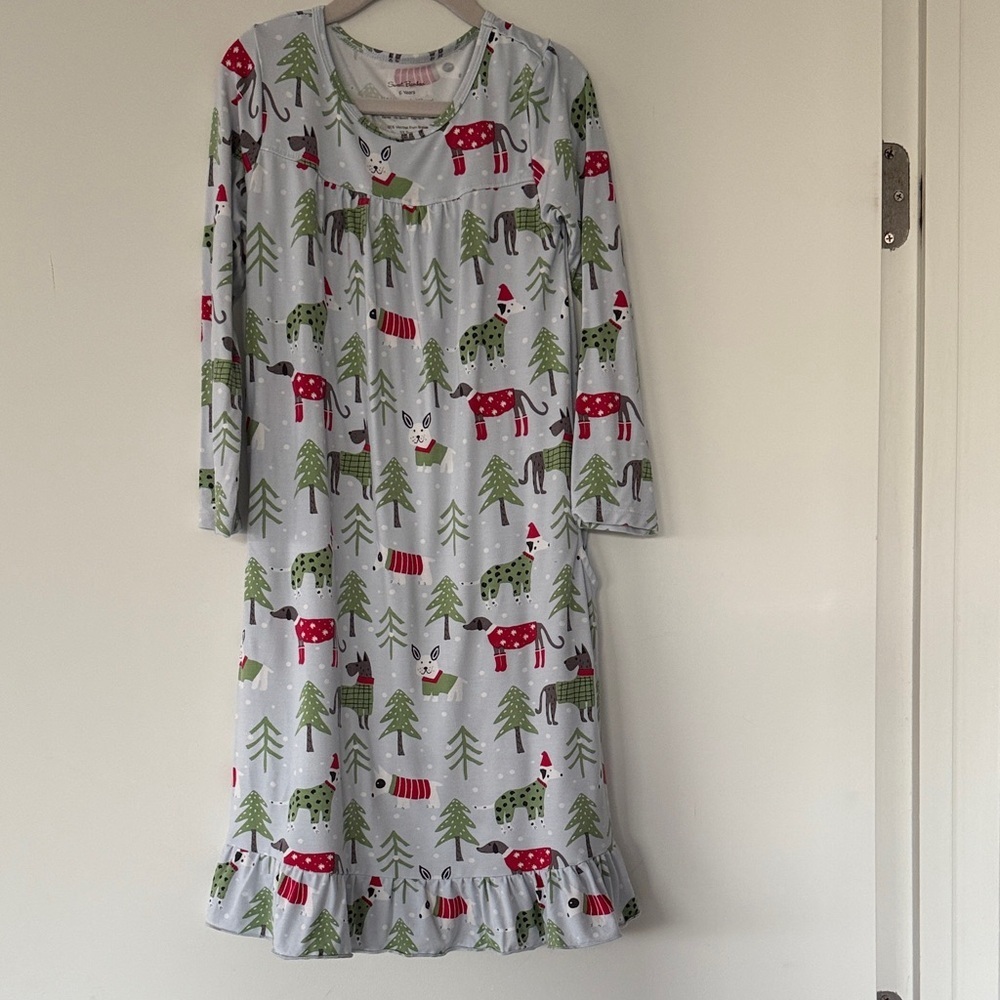 Sweet Bamboo Cozy Dogs Holiday Gown/dress Size 6 yrs - Picture 9 of 9